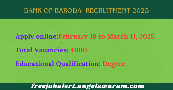 Bank of Baroda Apprentice 2025 Recruitment Notification