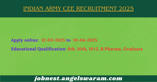 Indian Army CEE Recruitment 2025